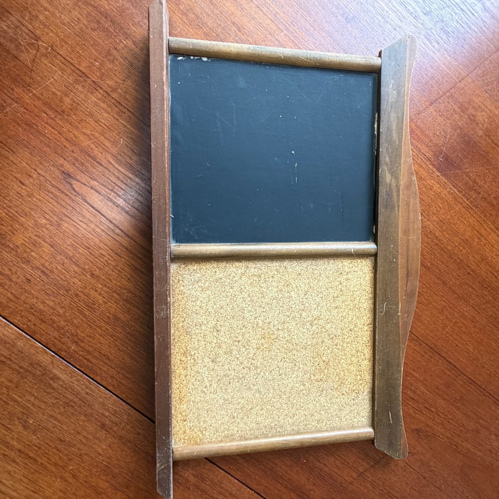 Woodpecker Woodware Vintage Chalkboard Cork Board Message Center Japan MCM Retro